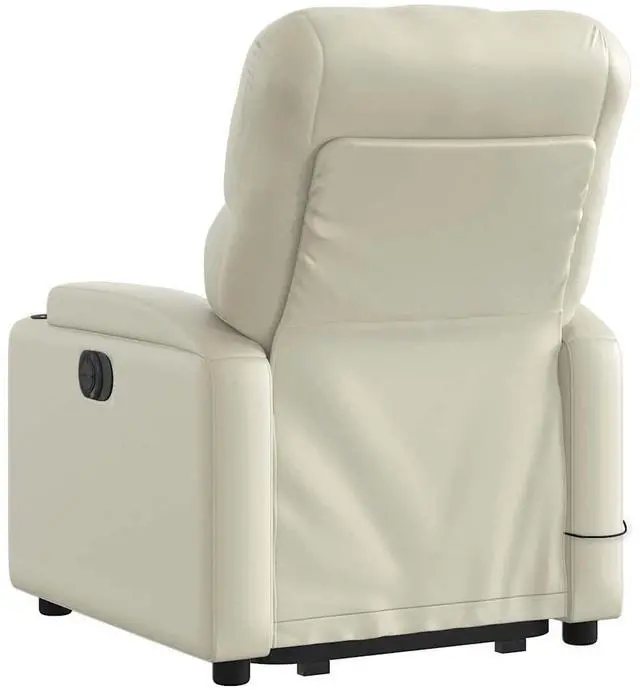 Alt view image 5 of 7 - vidaXL Electric Stand up Massage Recliner Chair Armchair Cream Faux Leather