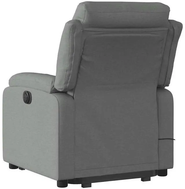 Alt view image 7 of 7 - vidaXL Stand up Massage Recliner Chair Power Lift Armchair Dark Gray Fabric