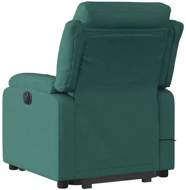 Alt view image 5 of 6 - vidaXL Stand up Massage Recliner Chair Power Lift Armchair Dark Green Fabric
