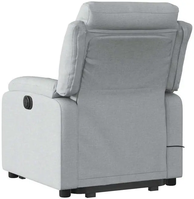 Alt view image 7 of 7 - vidaXL Electric Stand up Massage Recliner Chair Armchair Light Gray Fabric