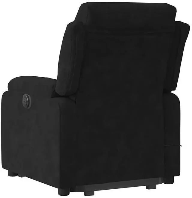 Alt view image 5 of 7 - vidaXL Stand up Massage Recliner Chair Power Lift Wingback Armchair Black Velvet