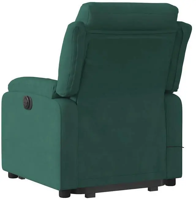 Alt view image 5 of 7 - vidaXL Electric Stand up Massage Recliner Chair Armchair Dark Green Velvet
