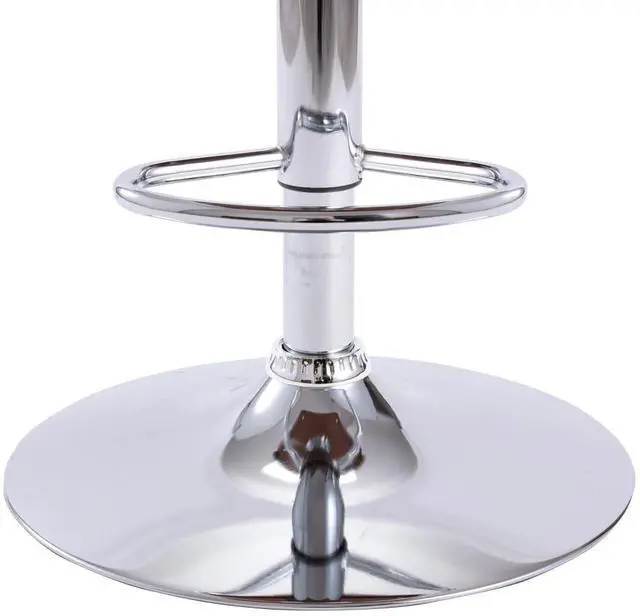 Alt view image 7 of 7 - vidaXL Bar Stool Counter Chair with Footrest for Dining Room Black Faux Leather