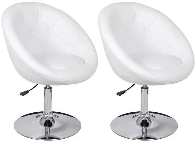 Alt view image 13 of 18 - vidaXL Bar Stools 2 pcs White Faux Leather