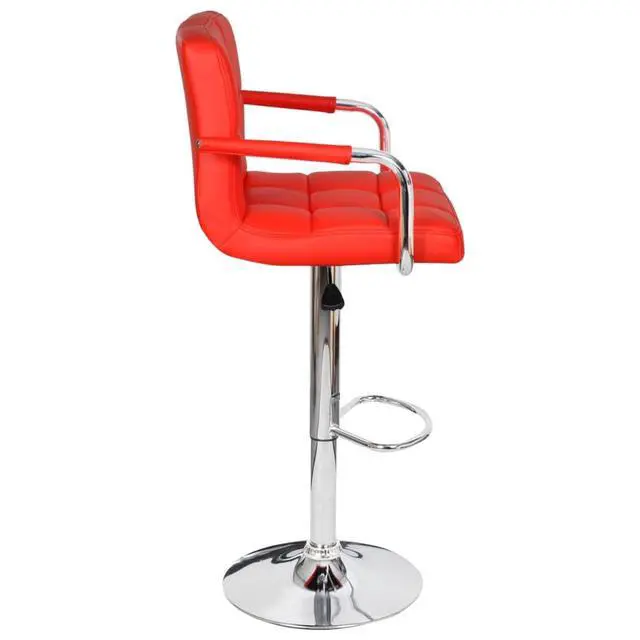 Alt view image 15 of 17 - vidaXL Bar Stools 2 pcs Red Faux Leather