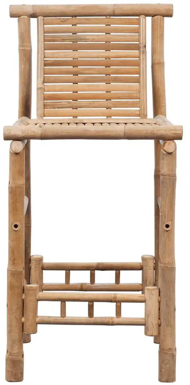 Alt view image 15 of 16 - vidaXL Bar Stools 2 pcs Bamboo