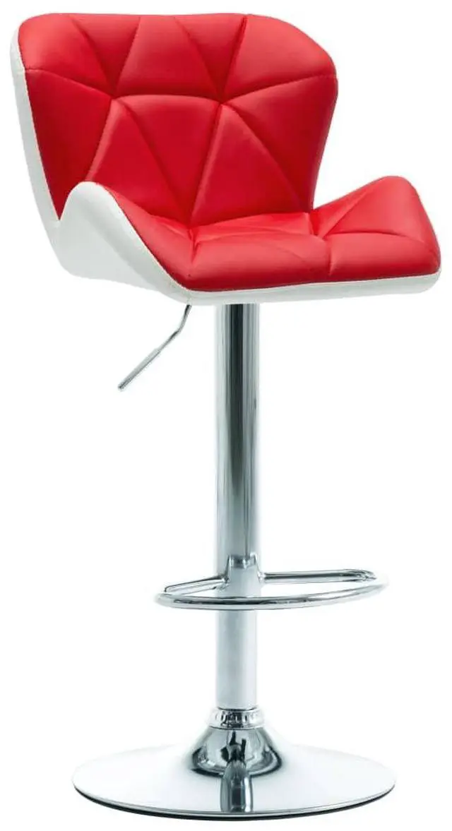 Alt view image 10 of 16 - vidaXL Bar Stool Red Faux Leather