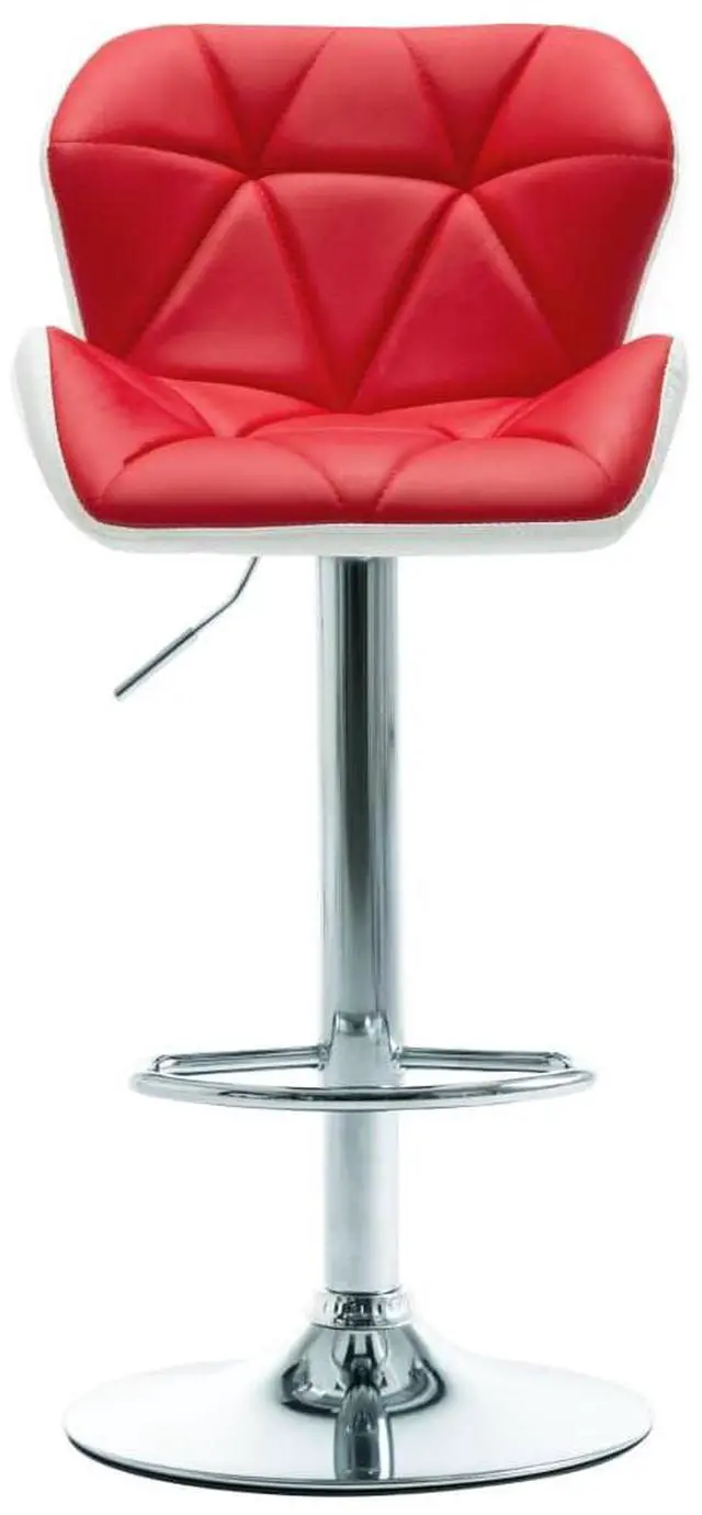 Alt view image 11 of 16 - vidaXL Bar Stool Red Faux Leather