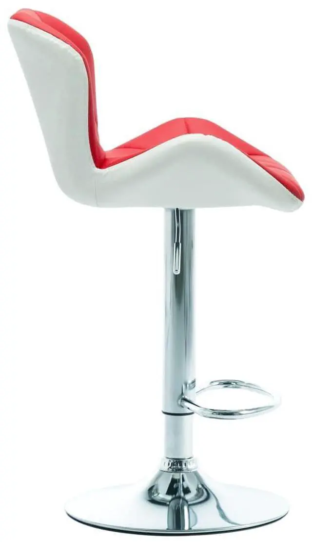 Alt view image 12 of 16 - vidaXL Bar Stool Red Faux Leather