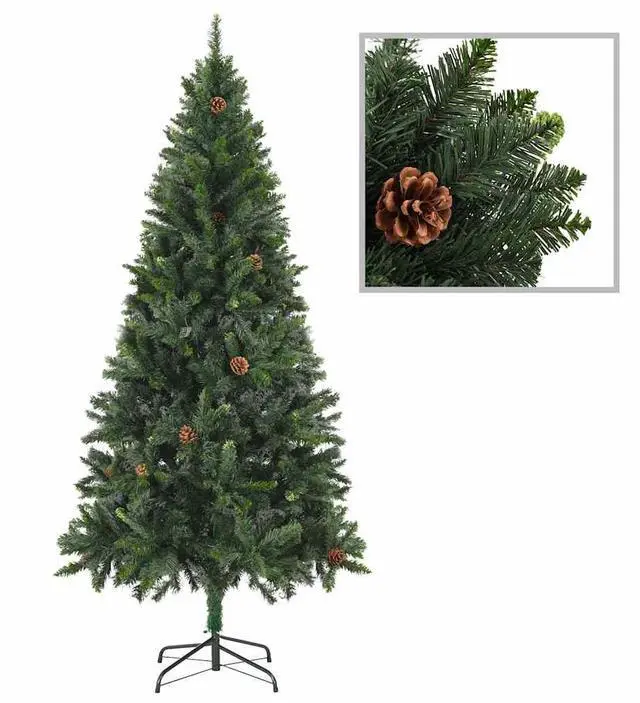 Alt view image 7 of 7 - vidaXL Artificial Pre-lit Christmas Tree with Ball Set Xmas Decoration Green