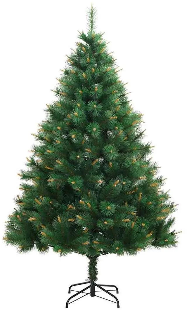 Alt view image 5 of 7 - vidaXL Artificial Hinged Christmas Tree 150 LEDs and Ball Set Xmas Decoration