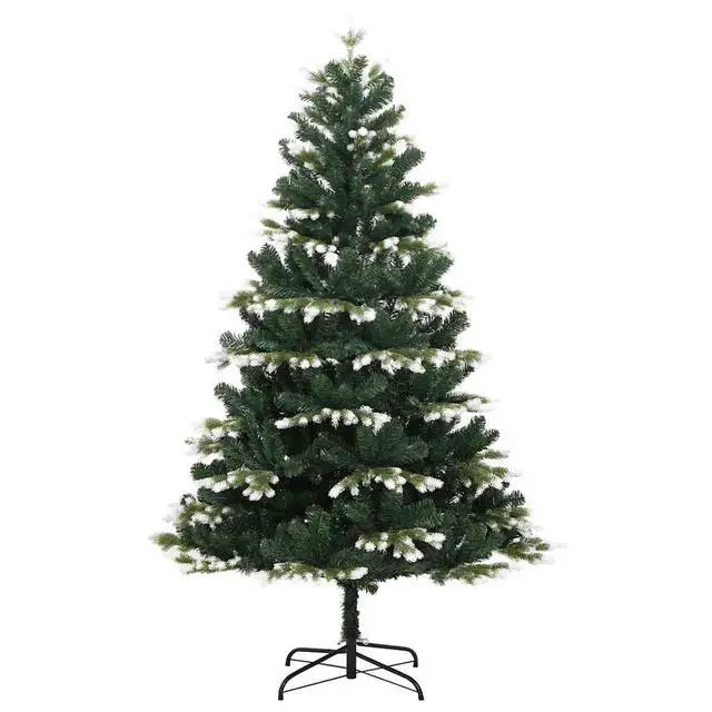 Alt view image 5 of 7 - vidaXL Artificial Hinged Christmas Tree 150 LEDs and Ball Set Xmas Decoration