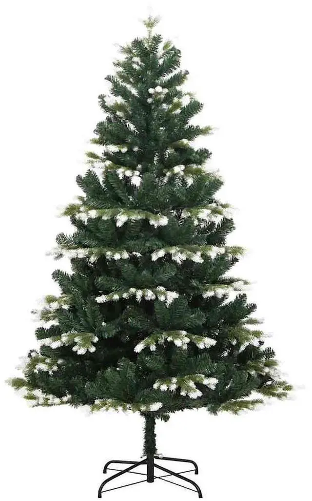 Alt view image 5 of 7 - vidaXL Artificial Hinged Christmas Tree 300 LEDs and Ball Set Xmas Decoration