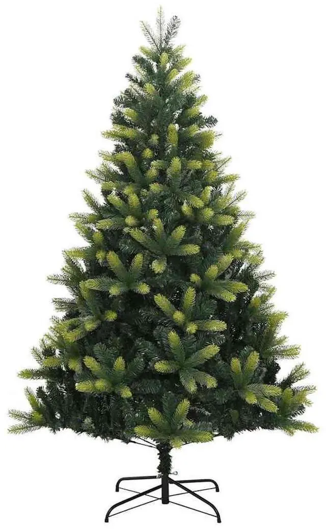 Alt view image 5 of 7 - vidaXL Artificial Hinged Christmas Tree 300 LEDs and Ball Set Xmas Decoration