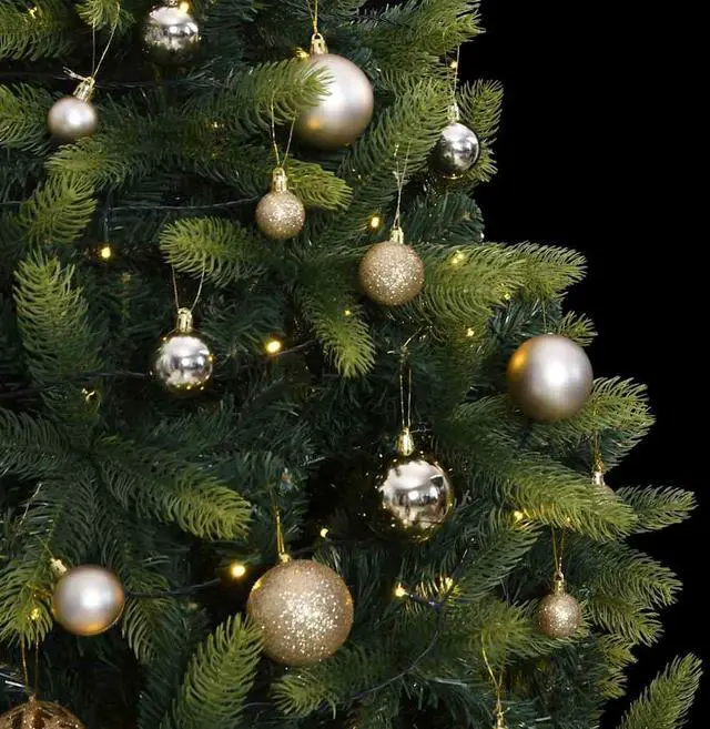 Alt view image 2 of 7 - vidaXL Artificial Hinged Christmas Tree 300 LEDs and Ball Set Xmas Decoration