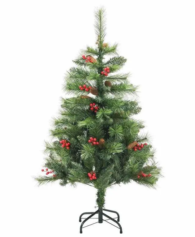 Alt view image 5 of 7 - vidaXL Artificial Hinged Christmas Tree 150 LEDs and Ball Set Xmas Decoration