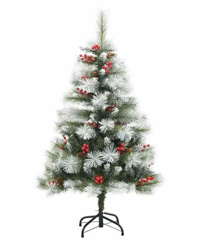 Alt view image 5 of 7 - vidaXL Artificial Hinged Christmas Tree 150 LEDs and Ball Set Xmas Decoration