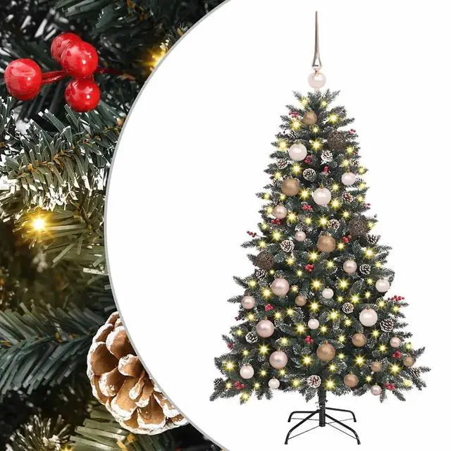 Alt view image 2 of 7 - vidaXL ArtificialChristmasTree with Stand Green 68 x 68 x 120 cm PVC