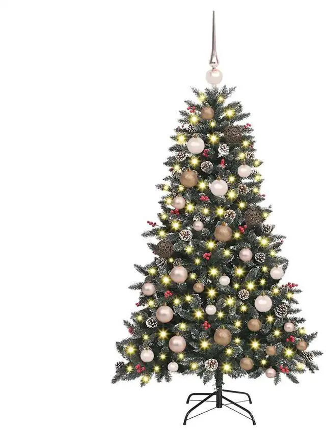 Alt view image 3 of 7 - vidaXL ArtificialChristmasTree with Stand Green 68 x 68 x 120 cm PVC
