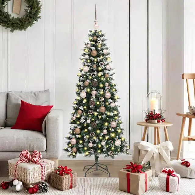 Main image of vidaXL Artificial Christmas Tree with 150 LEDs Green 66 x 66 x 150 cm