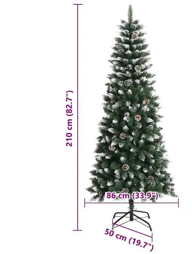 Alt view image 4 of 7 - vidaXL Artificial Christmas Tree with 300 LEDs Green 86 x 86 x 210 cm