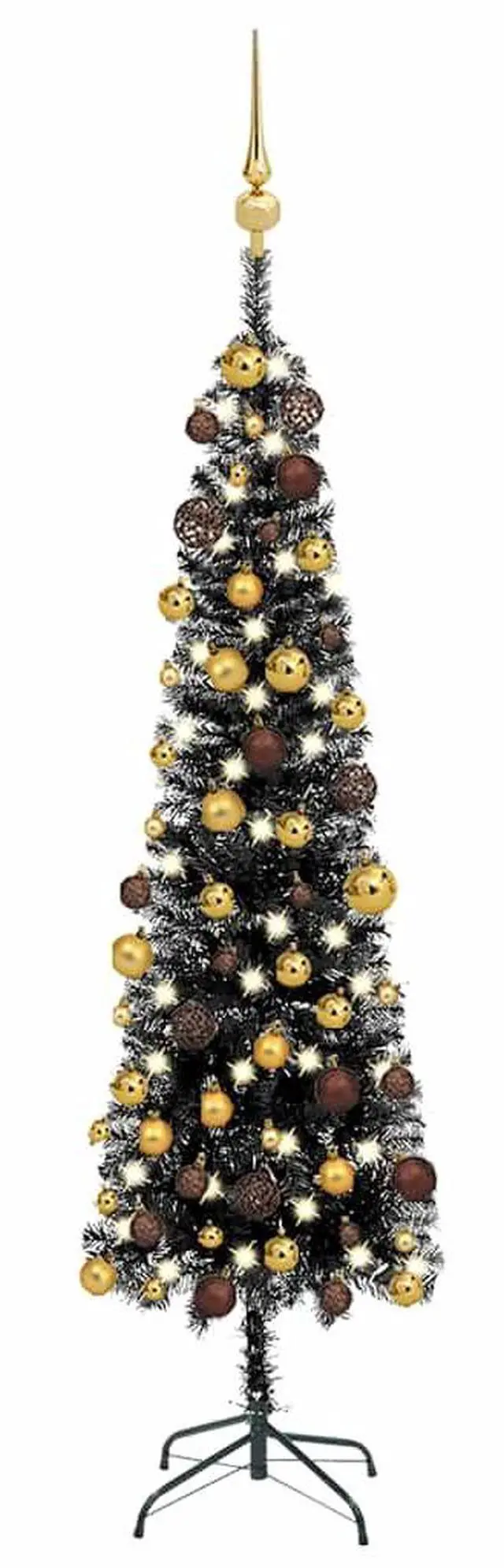 Main image of vidaXL Christmas Tree Black, Shiny Gold, Matt Gold, Bronze