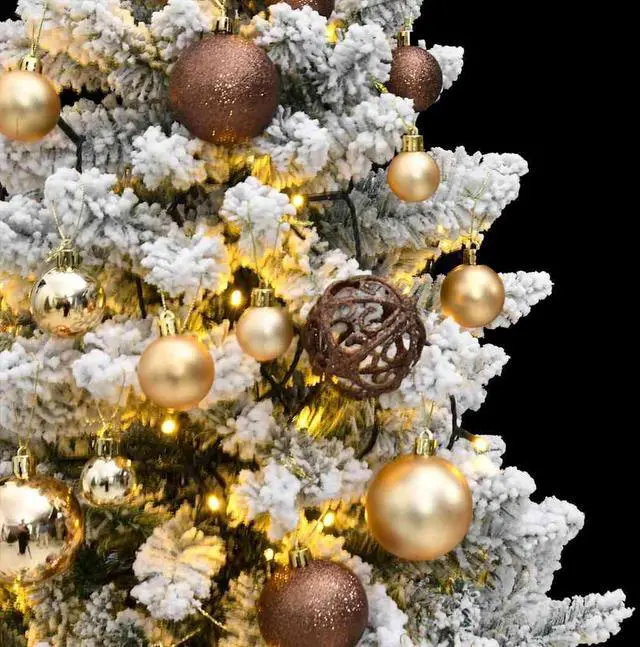 Alt view image 3 of 7 - vidaXL Artificial Hinged Christmas Tree 150 LEDs and Ball Set Xmas Decoration