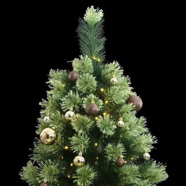 Alt view image 6 of 7 - vidaXL Artificial Hinged Christmas Tree 150 LEDs and Ball Set Xmas Decoration