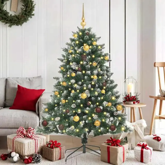 Main image of vidaXL Artificial Christmas Tree with Stand Green 105 x 105 x 150 cm