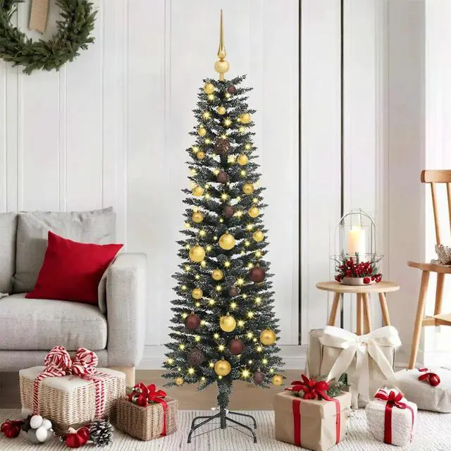 Main image of vidaXL Artificial Christmas Tree with 150 LEDs Green 43 x 43 x 150 cm
