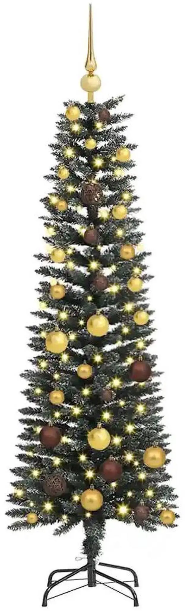 Alt view image 3 of 7 - vidaXL Artificial Christmas Tree with 150 LEDs Green 43 x 43 x 150 cm