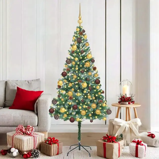 Main image of vidaXL Artificial Christmas Tree with Stand Green 70.9" PVC and Steel