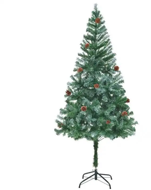 Alt view image 5 of 7 - vidaXL Artificial Christmas Tree with Stand Green 70.9" PVC and Steel
