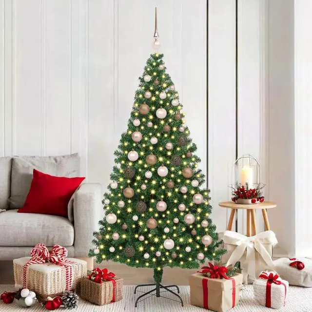 Main image of vidaXL Artificial Christmas Tree Green 70.9" PVC and Steel and Plastic