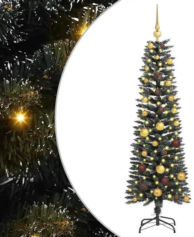 Alt view image 2 of 7 - vidaXL Artificial Christmas Tree with 150 LEDs Green 43 x 43 x 150 cm