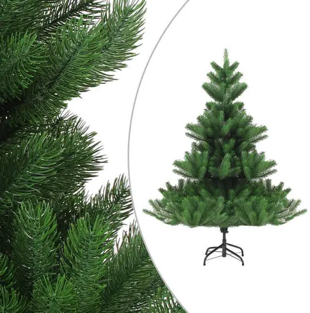 Alt view image 7 of 7 - vidaXL Nordmann Fir Artificial Pre-lit Christmas Tree Xmas Tree Decoration Green