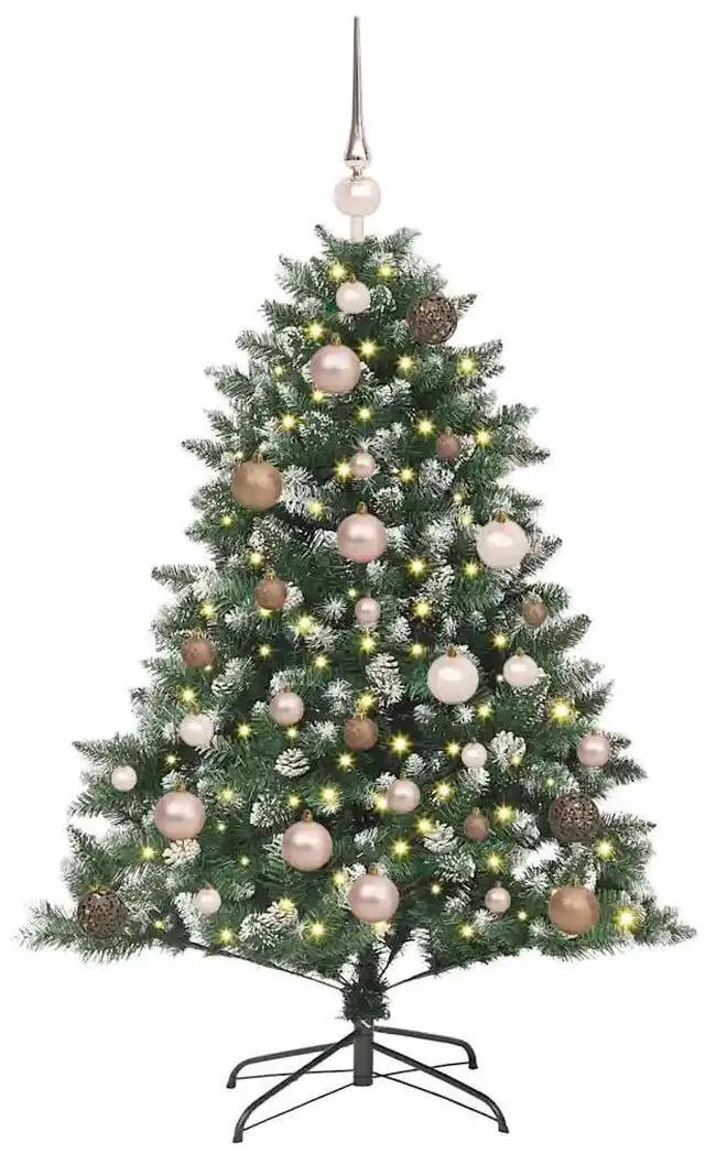 Alt view image 3 of 7 - vidaXL Artificial Christmas Tree with 150 LEDs Green 85 x 85 x 120 cm