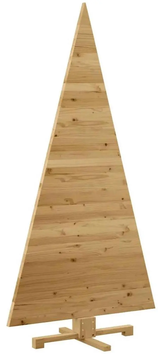 Alt view image 5 of 7 - vidaXL Christmas Trees with Stand Brown 70.9" Solid pine wood