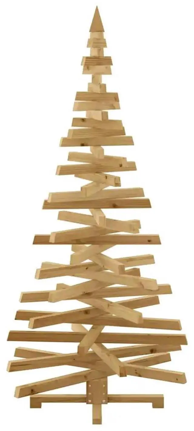 Alt view image 7 of 7 - vidaXL Christmas Trees with Stand Brown 70.9" Solid pine wood