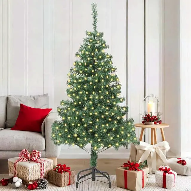 Main image of vidaXL Christmas Tree with 300 LEDs with Stand Green 70.9" PVC