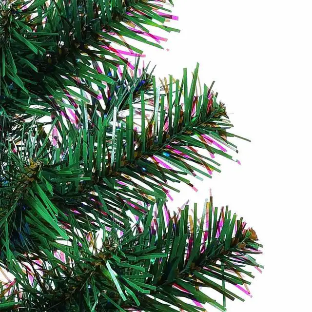 Alt view image 7 of 7 - vidaXL Artificial Pre-lit Christmas Tree Green 94.5" PVC and Metal