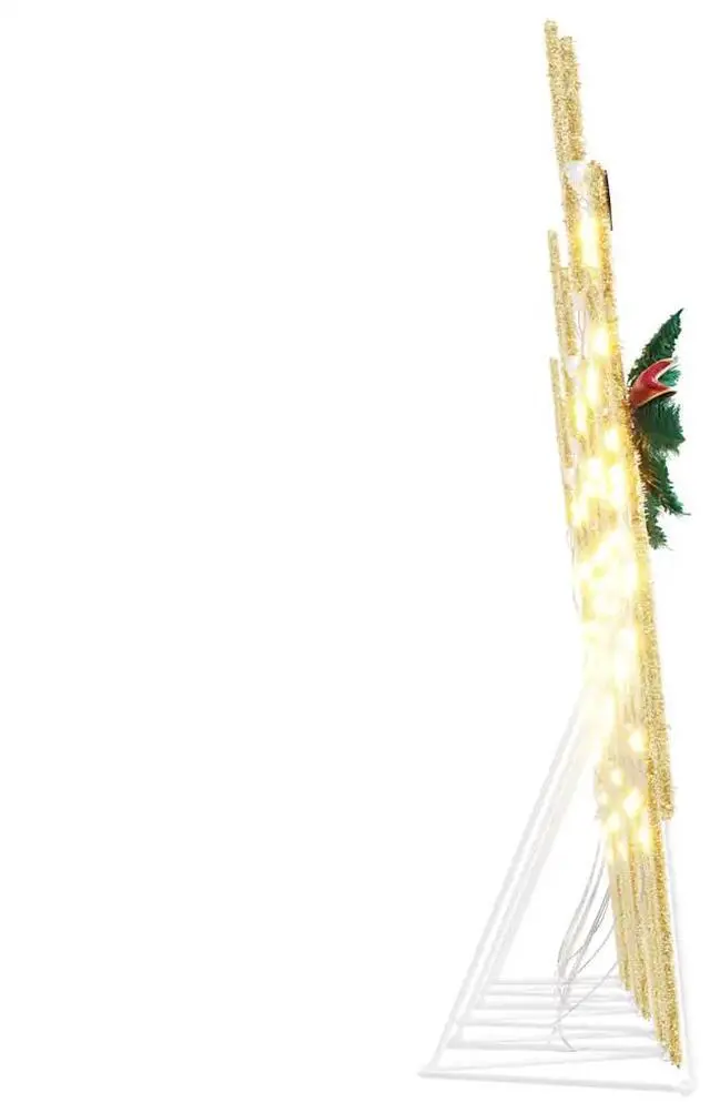 Alt view image 7 of 7 - vidaXL LED Reindeers 6 pcs Gold fabric