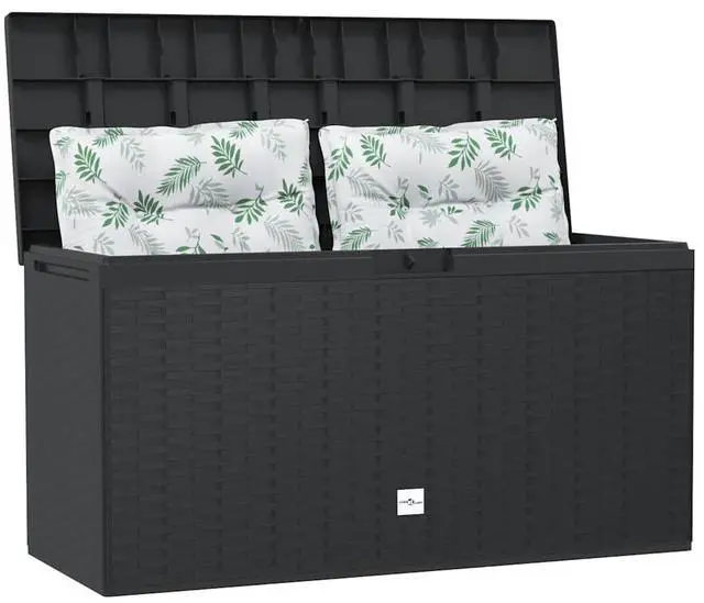 Alt view image 3 of 7 - vidaXL Outdoor Storage Deck Box Chest for Patio Cushions Garden Tools Anthracite
