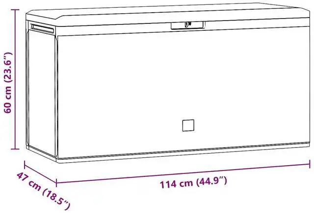 Alt view image 4 of 7 - vidaXL Outdoor Storage Deck Box Chest for Patio Cushions Garden Tools Anthracite