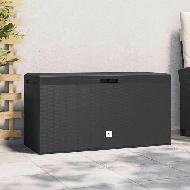 Alt view image 2 of 7 - vidaXL Outdoor Storage Deck Box Chest for Patio Cushions Garden Tools Anthracite