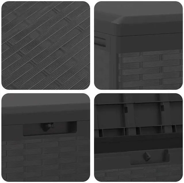 Alt view image 7 of 7 - vidaXL Outdoor Storage Deck Box Chest for Patio Cushions Garden Tools Anthracite