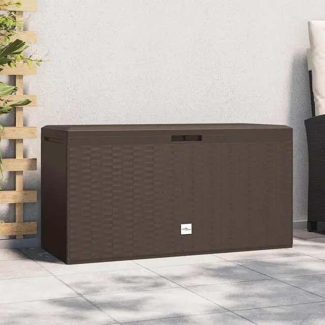 Main image of vidaXL Outdoor Storage Box Deck Box with Lid Patio Cabinet Storage Chest Brown
