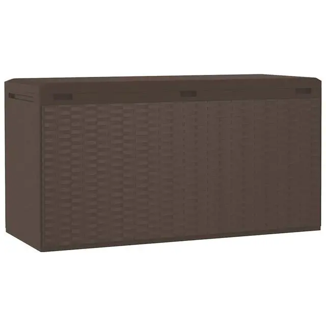 Alt view image 6 of 7 - vidaXL Outdoor Storage Box Deck Box with Lid Patio Cabinet Storage Chest Brown