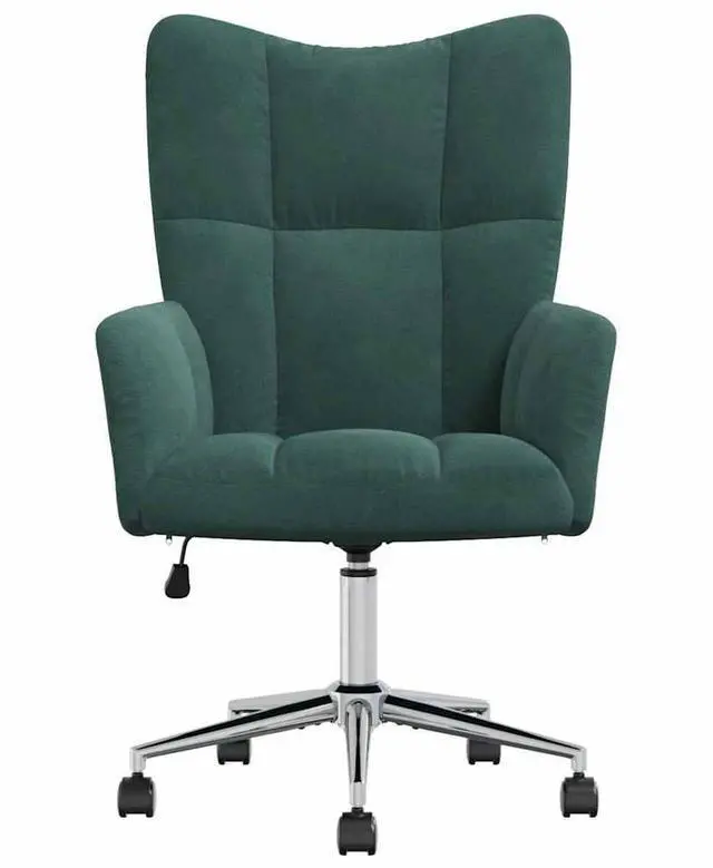 Alt view image 3 of 7 - vidaXL Relaxing Chair Accent Seating Living Room Furniture Dark Green Velvet
