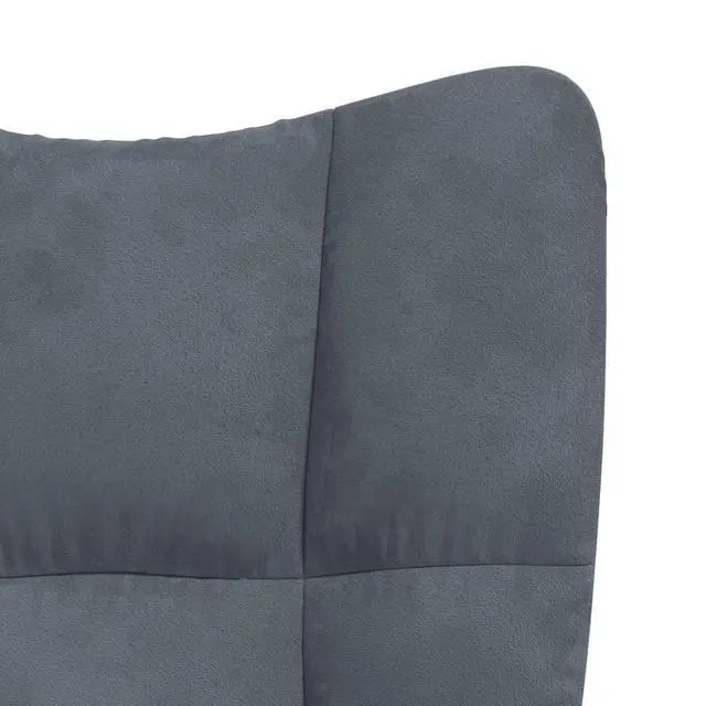 Alt view image 6 of 7 - vidaXL Relaxing Chair Accent Seating Living Room Furniture Dark Gray Velvet